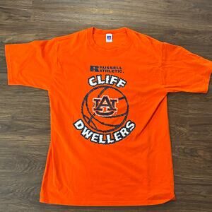 Vintage Russell Athletic Auburn Tigers Cliff Dwellers T-Shirt L Orange USA